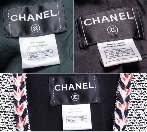 authentic chanel clothing tags|Chanel jacket logo.